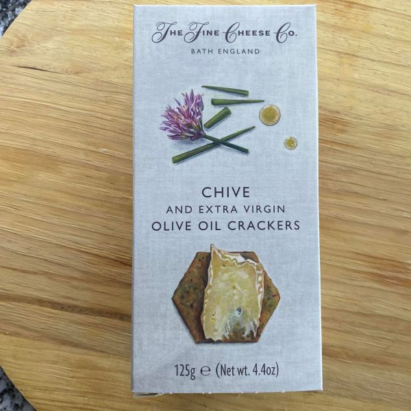 CHIVE AND EXTRA VIRGIN OLIVE OIL CRACKERS 125g