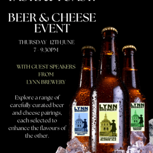 TICKETS - BEER & CHEESE TASTING - THURSDAY 12TH JUNE