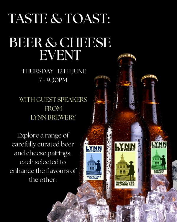 TICKETS - BEER & CHEESE TASTING - THURSDAY 12TH JUNE