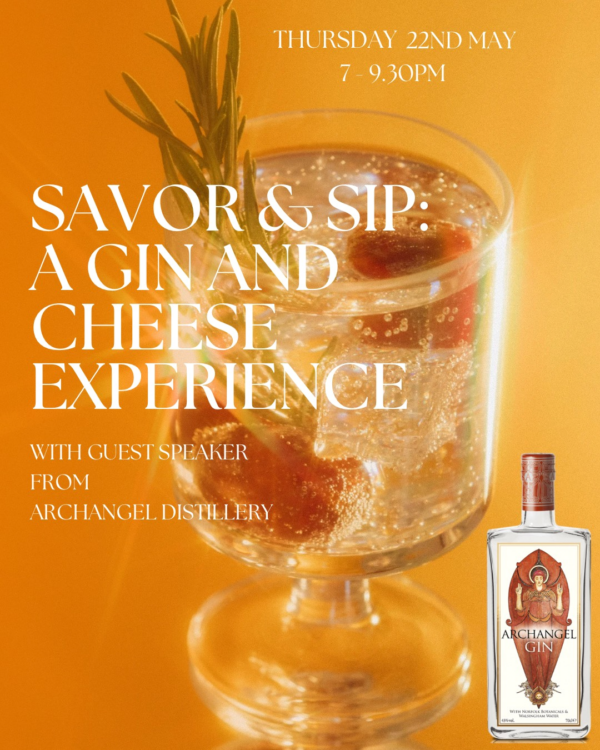 TICKETS - GIN & CHEESE EXPERIENCE - THURSDAY 22ND MAY